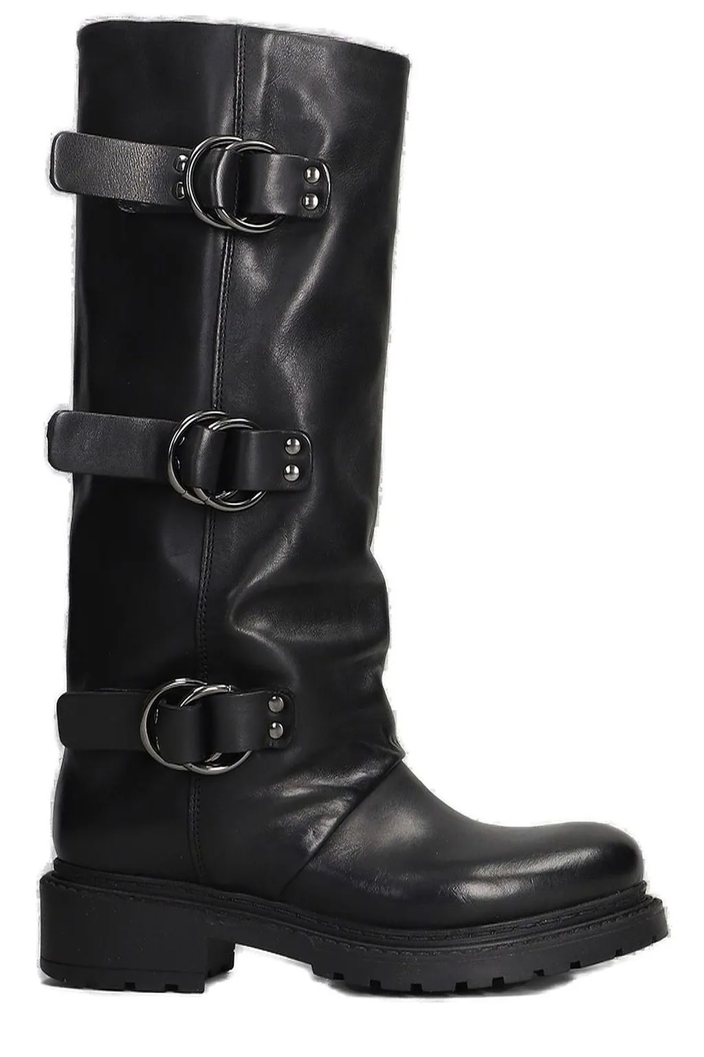 Metisse Buckled Block Heeled Boots