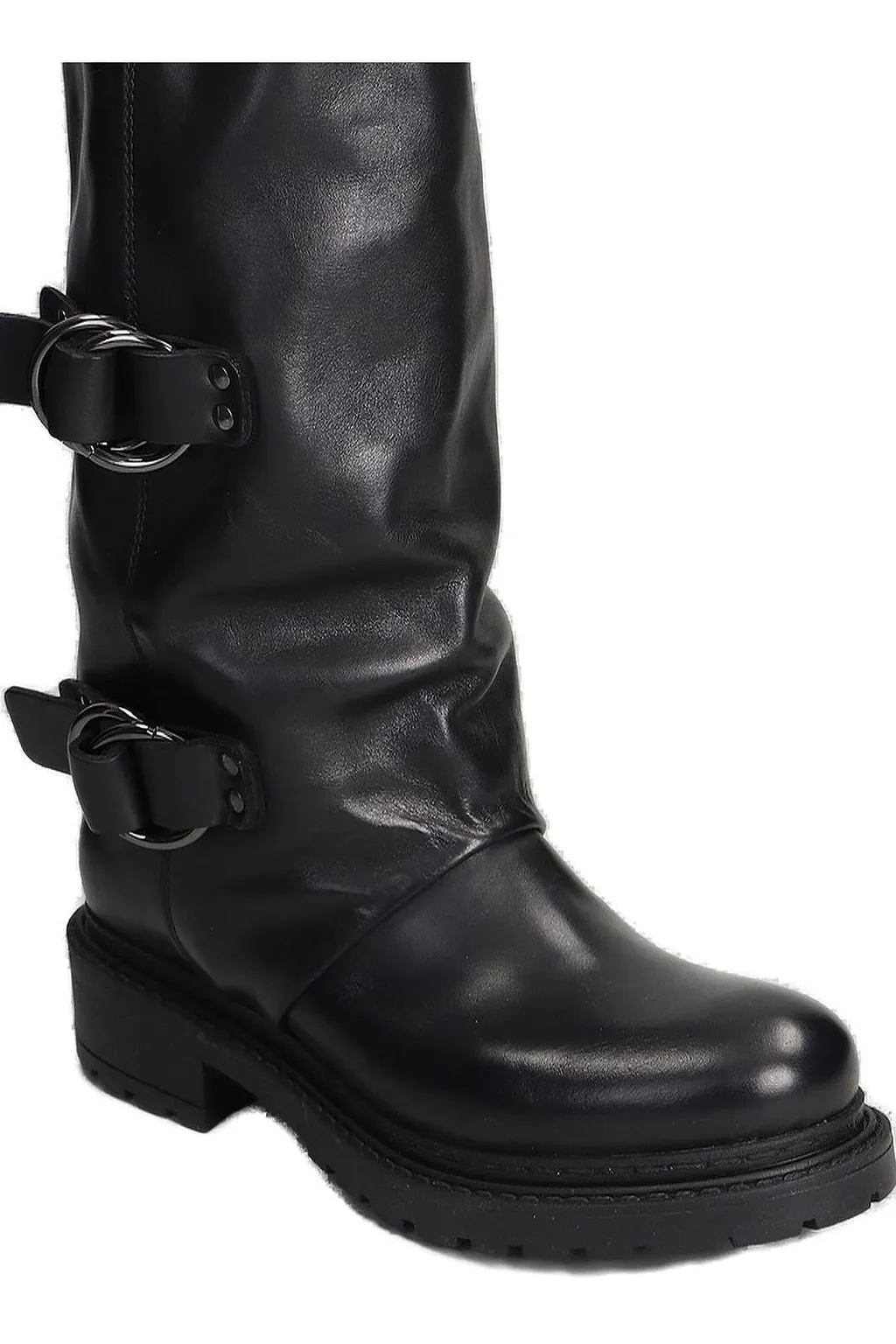 Metisse Buckled Block Heeled Boots