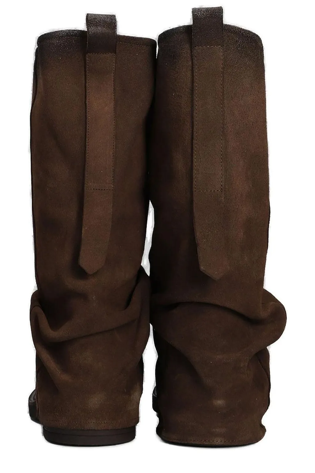 Metisse Slouchy-Effect Distressed-Finish Pull-On Boots