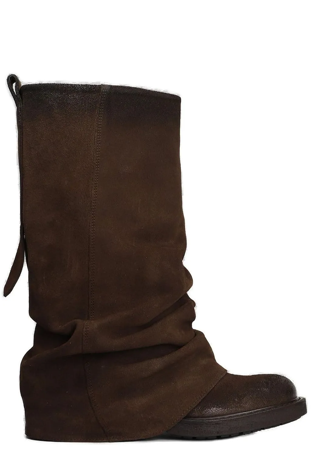 Metisse Slouchy-Effect Distressed-Finish Pull-On Boots