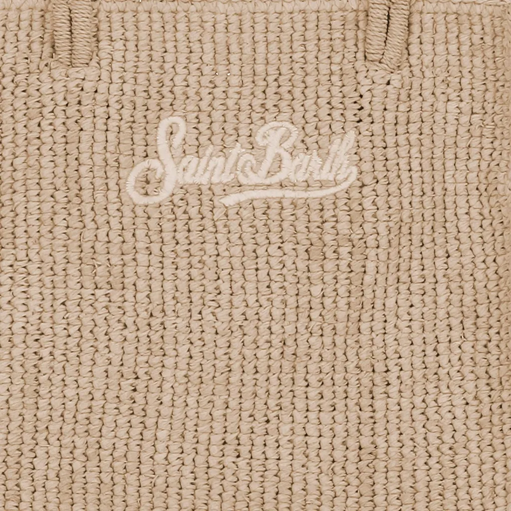 Logo-Embroidered Woven Tote Bag