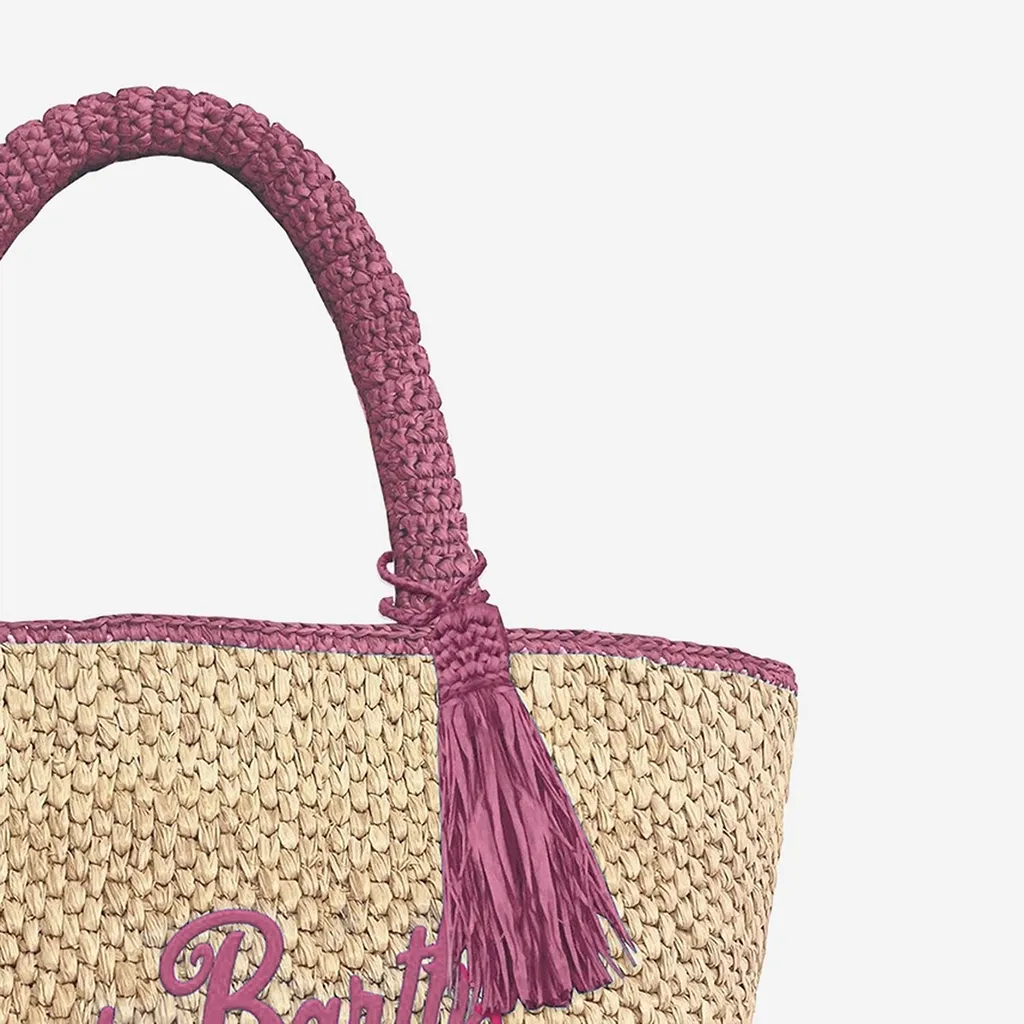 Marcy Logo Embroidered Tassel Handbag