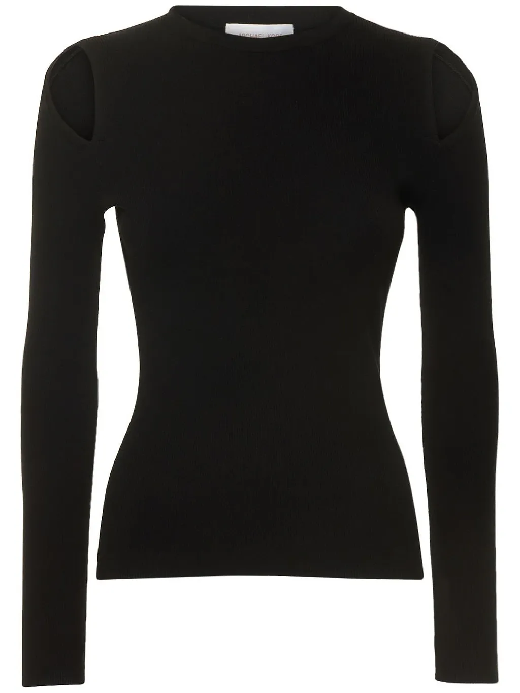 Michael Kors Collection Cutout Fitted Knitted Sweater