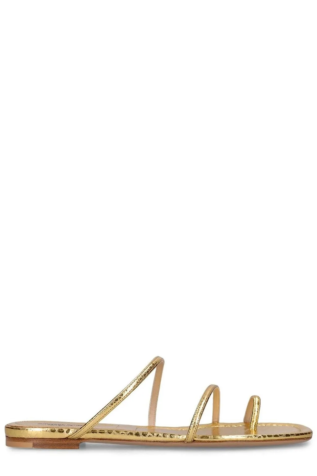 Michael Kors Collection Strappy Toe-Loop Flat Sandals