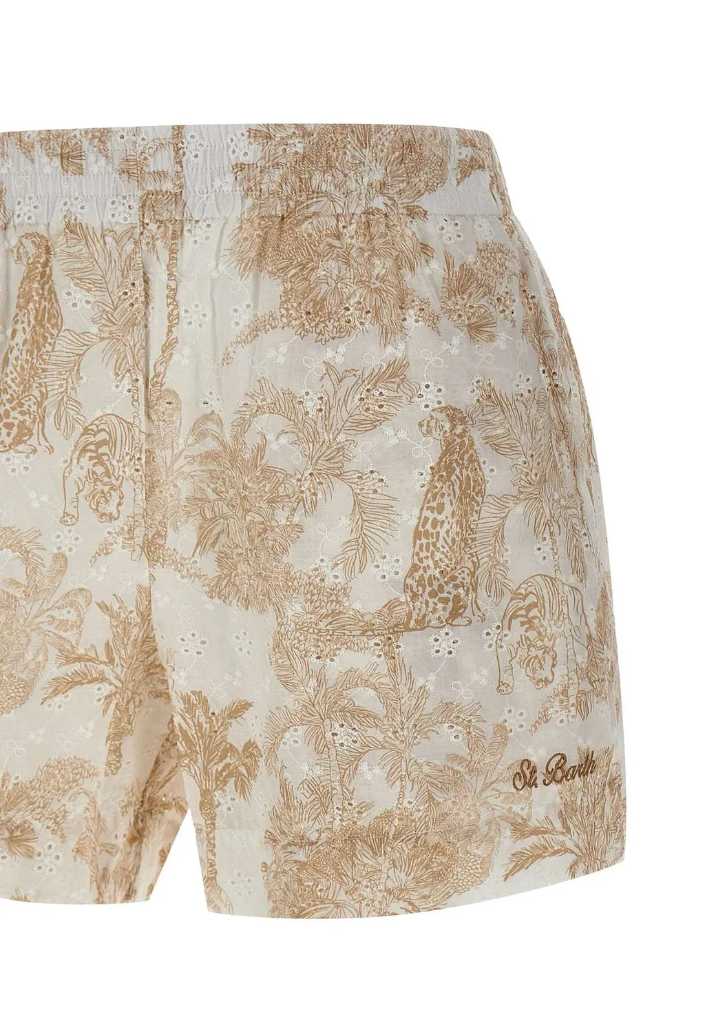 Mc2 Saint Barth Meave Printed Broderie Shorts
