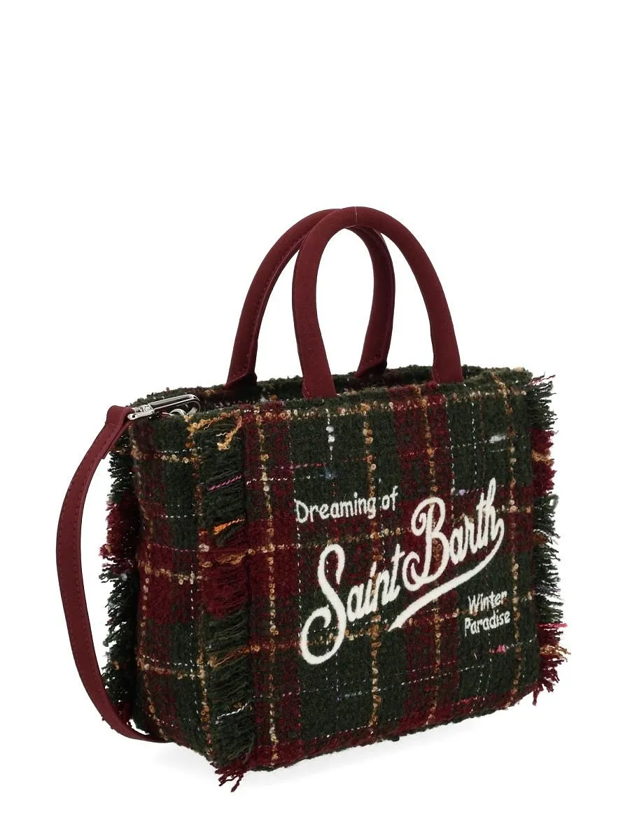 Mc2 Saint Barth Fringed Checked Tote Bag