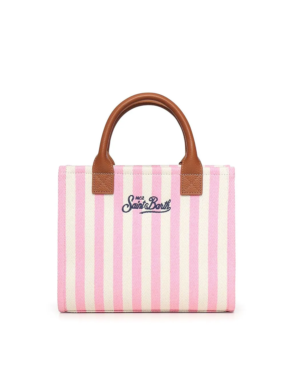 Mc2 Saint Barth Striped Logo Tote Bag