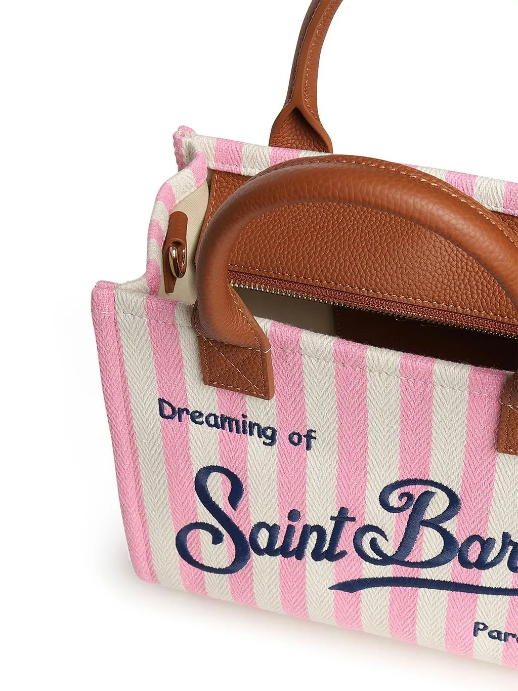 Mc2 Saint Barth Striped Logo Tote Bag