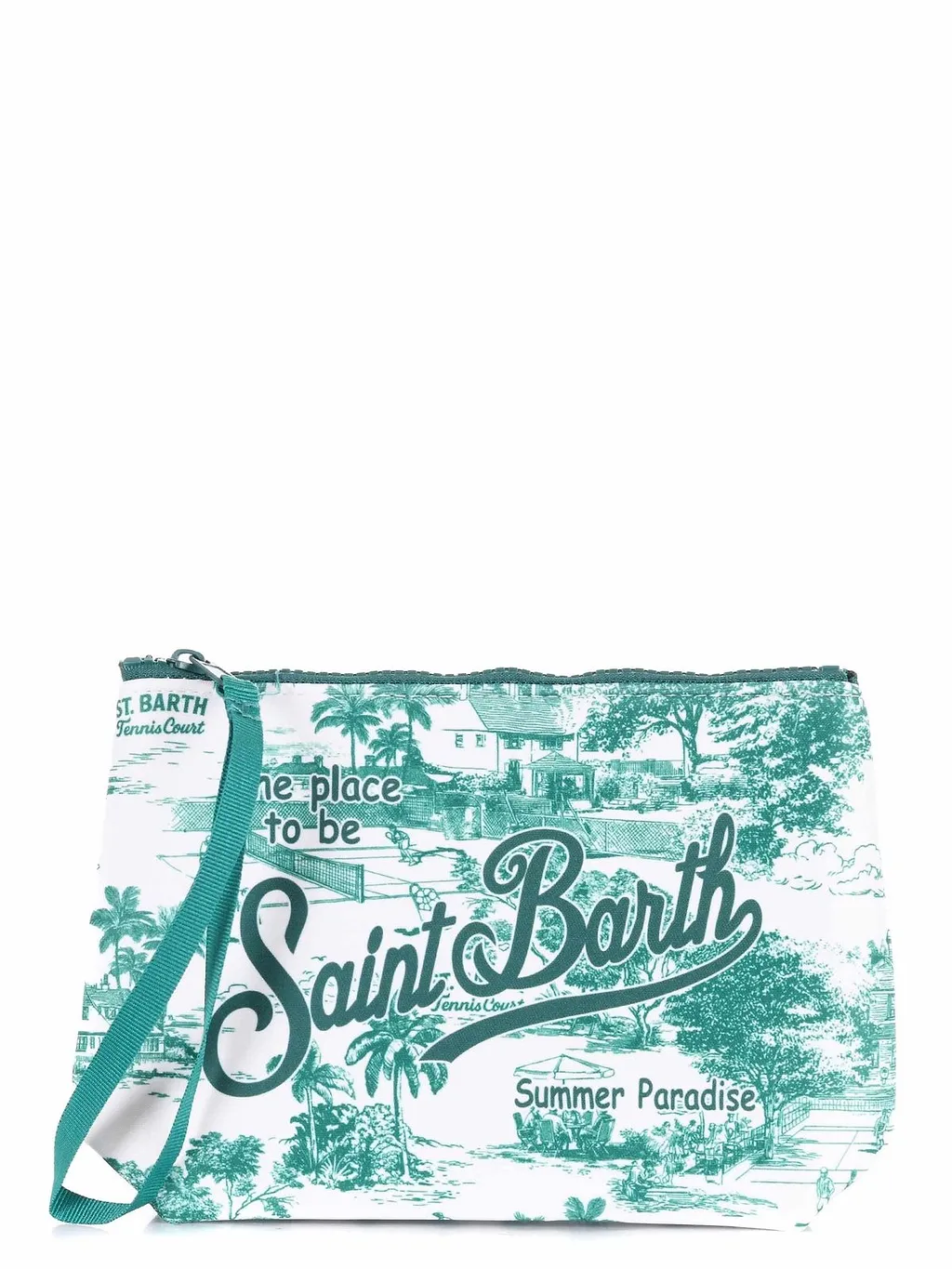 Toile Print Wristlet Bag