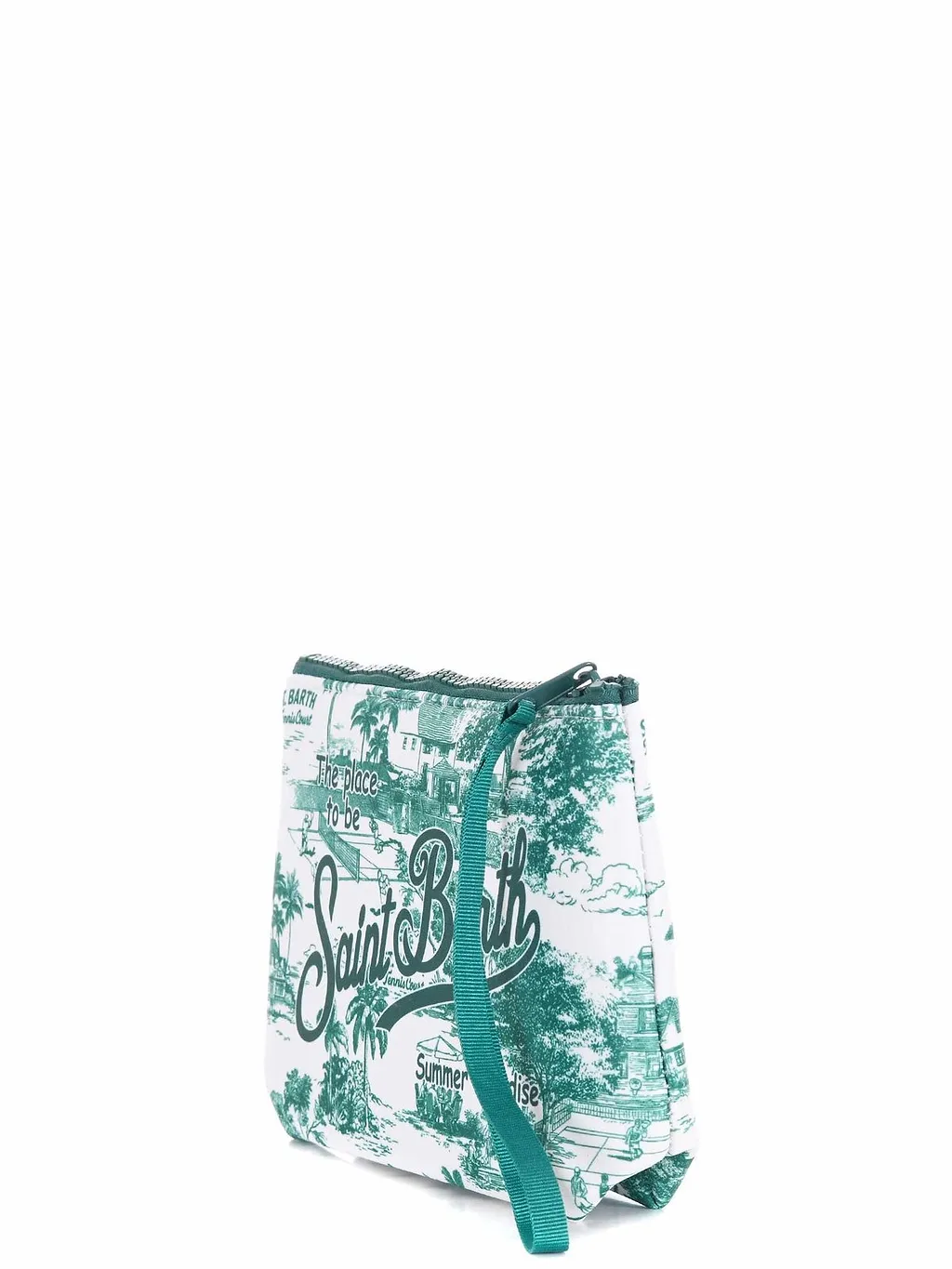 Toile Print Wristlet Bag