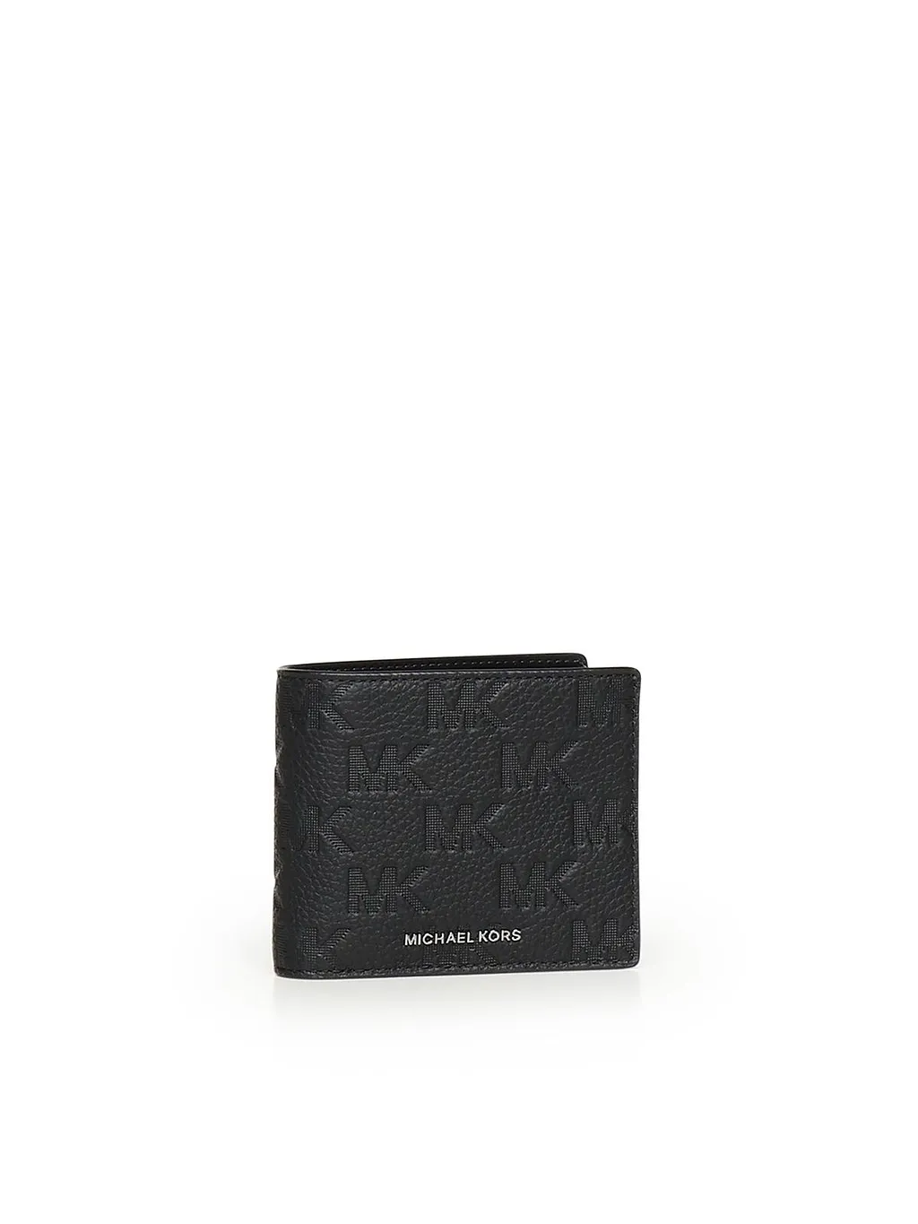 Michael Kors Hudson Logo Embossed Leather Bi-Fold Wallet