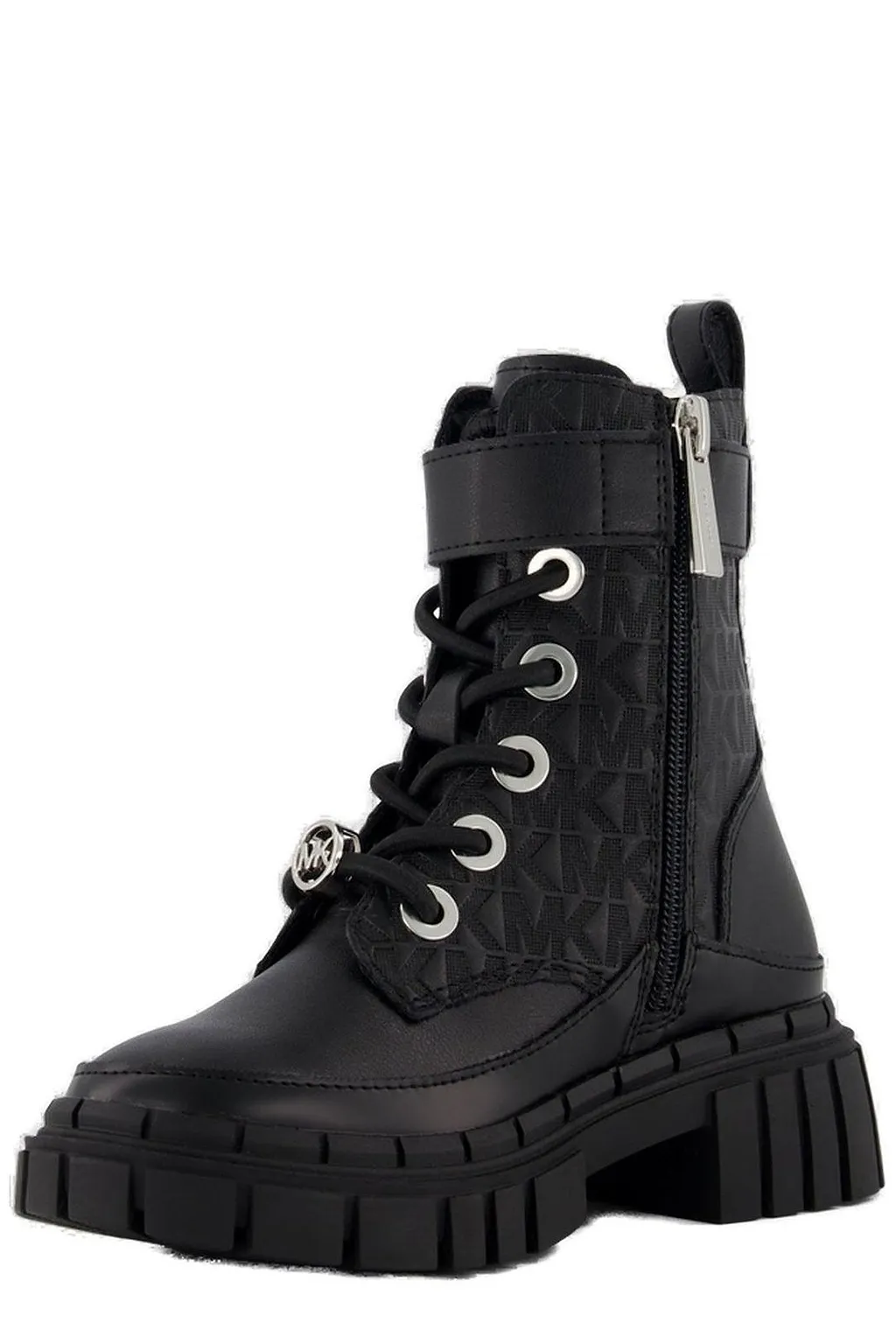 Michael Kors Kids Quilted Buckle Lace-Up Boots