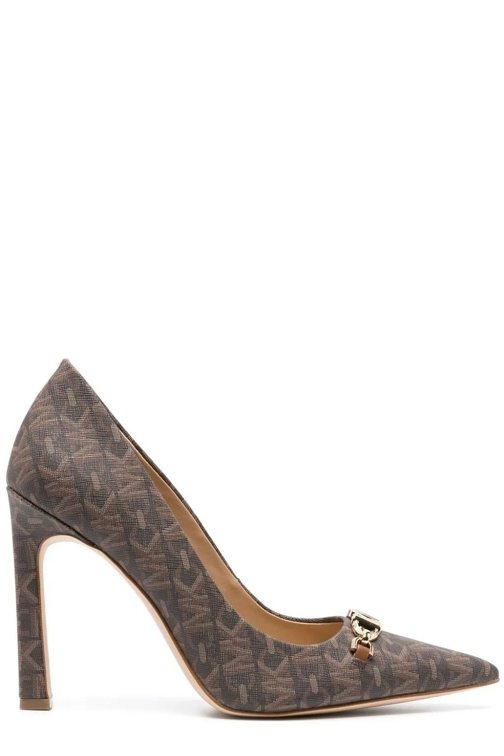Michael Kors Tiffanie Logo Chain Heeled Pumps