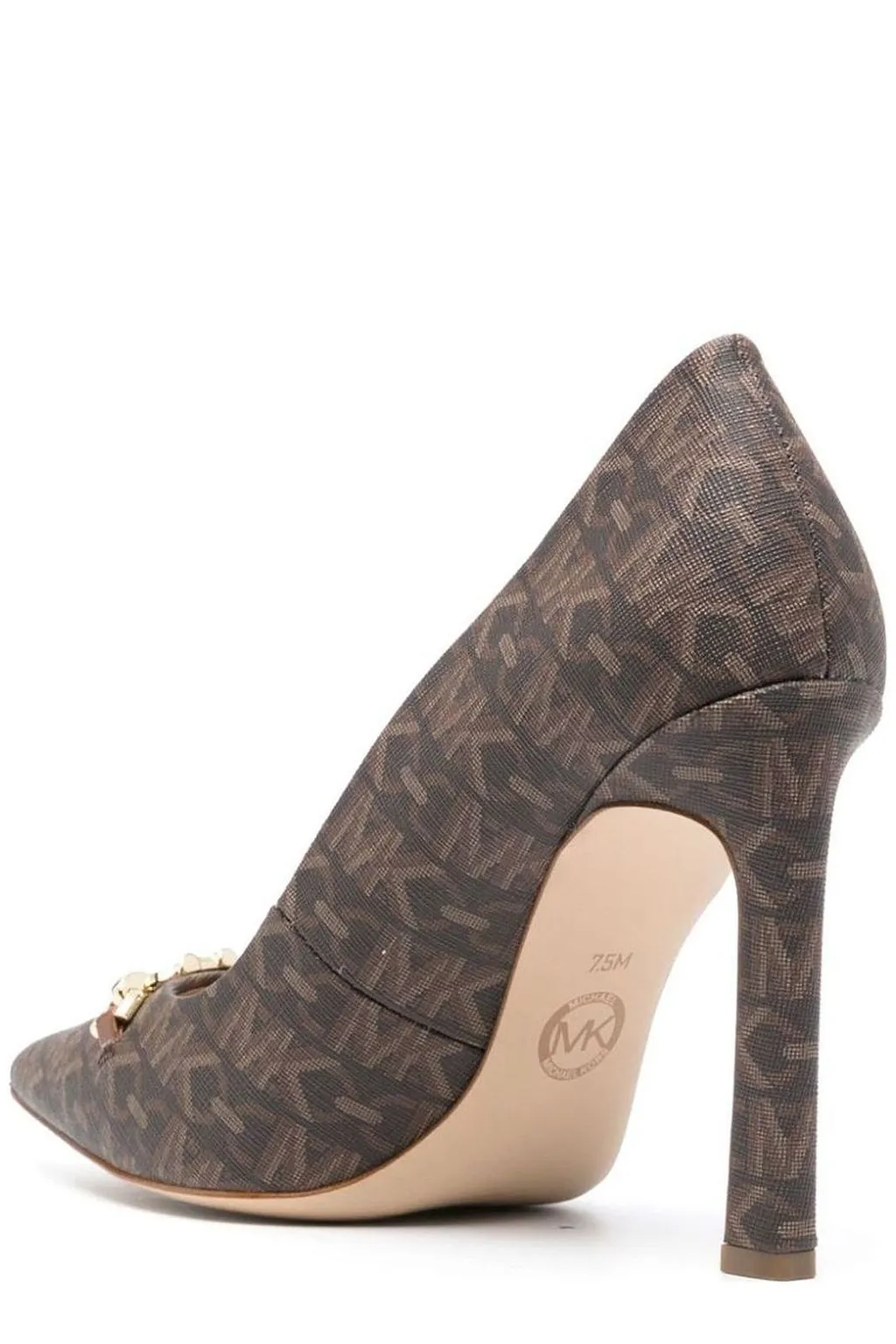 Michael Kors Tiffanie Logo Chain Heeled Pumps