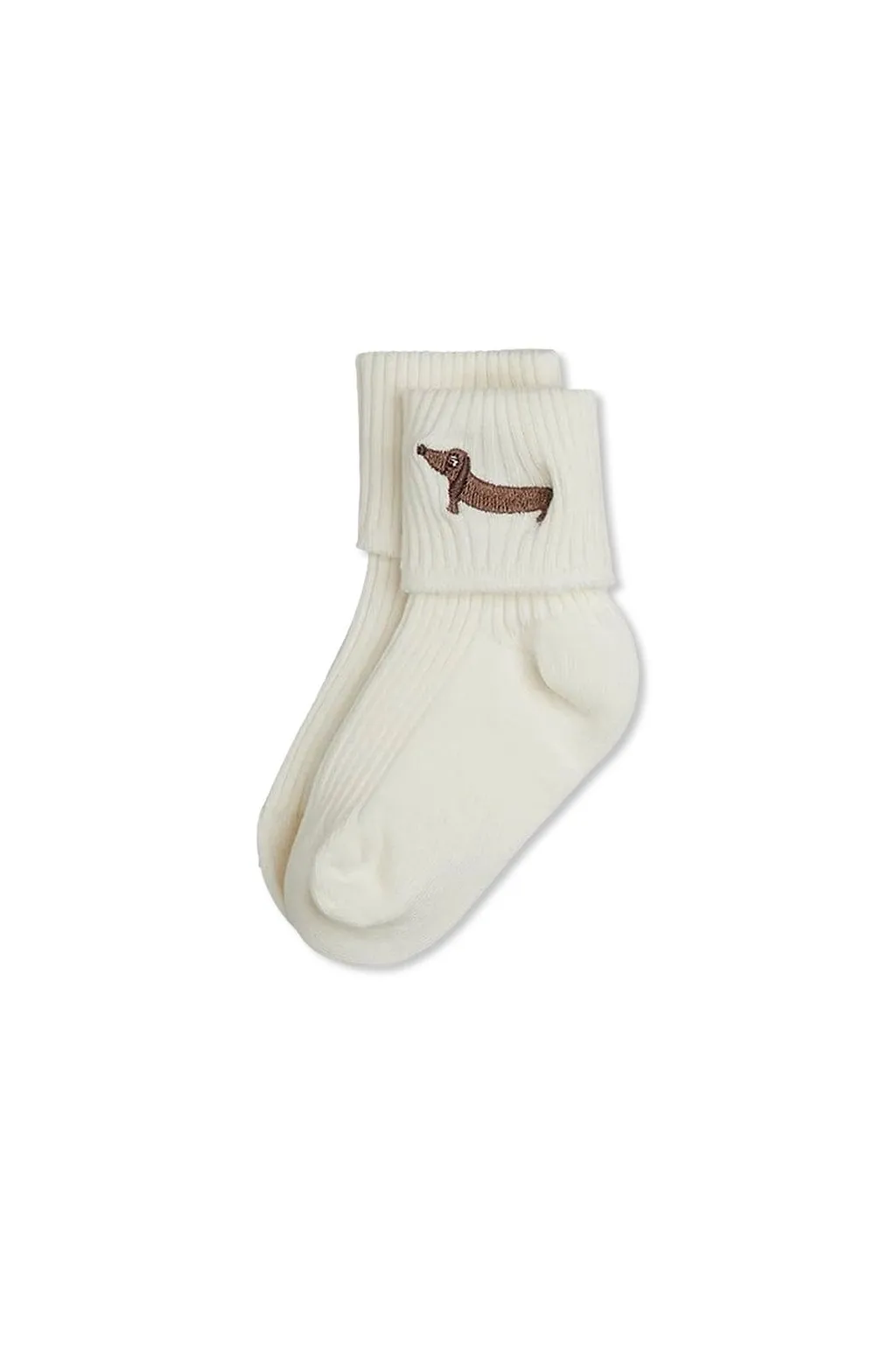 Mini Rodini Dog-Embroidered Two-Pack Socks