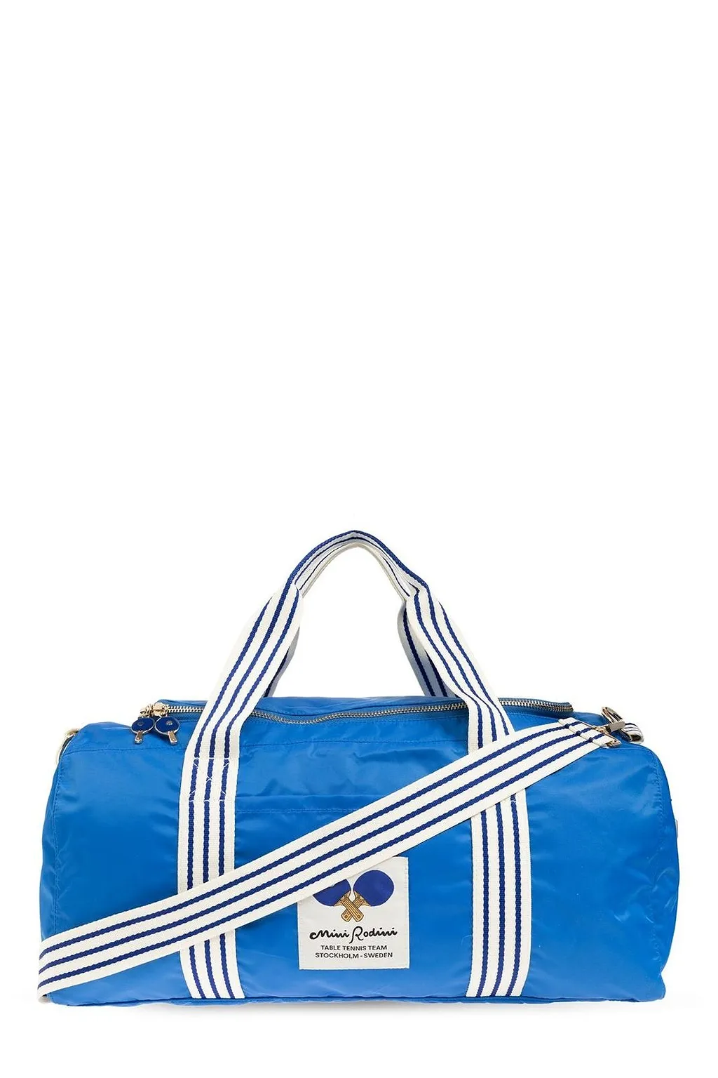 Striped Strap Logo Duffle Bag