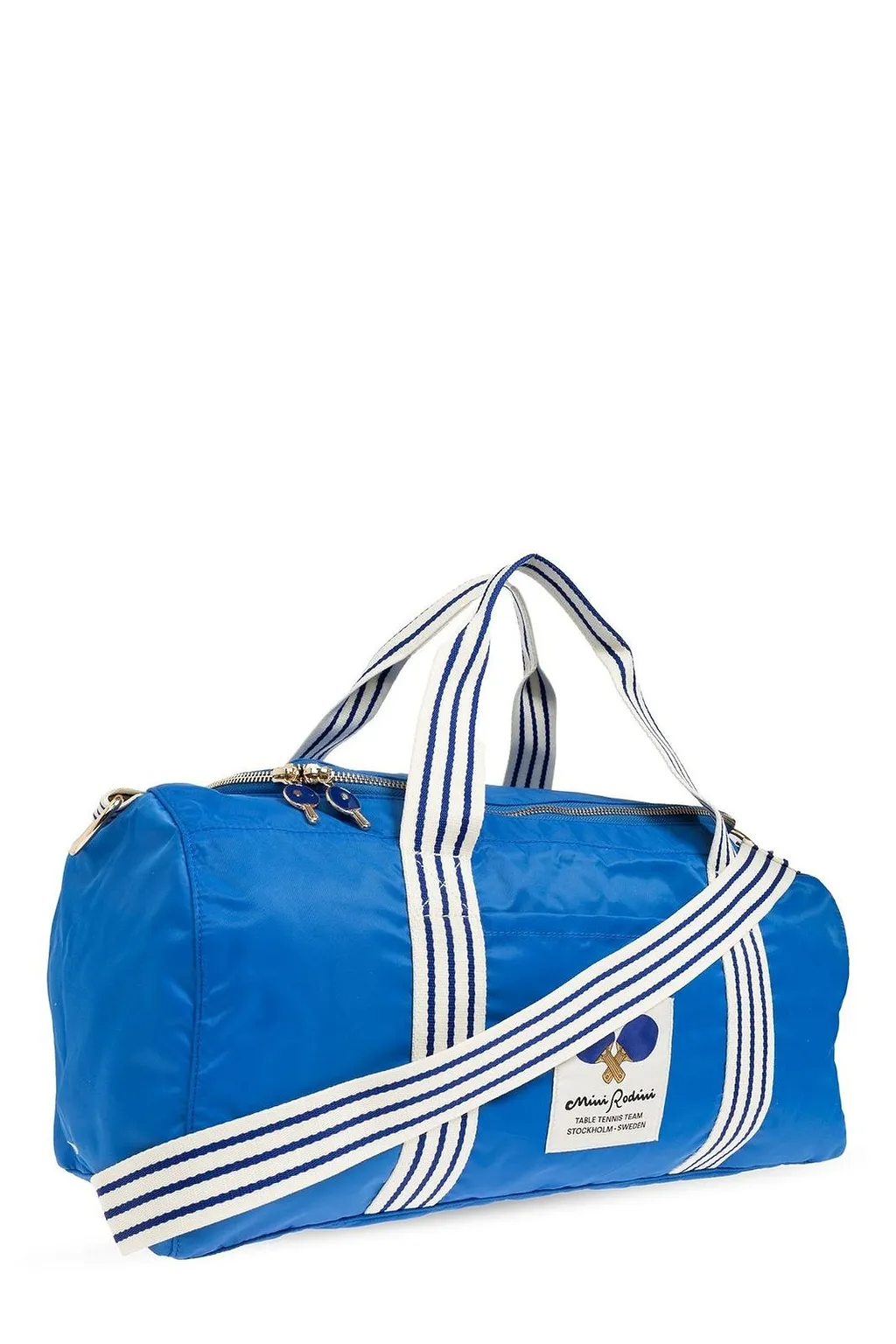 Striped Strap Logo Duffle Bag