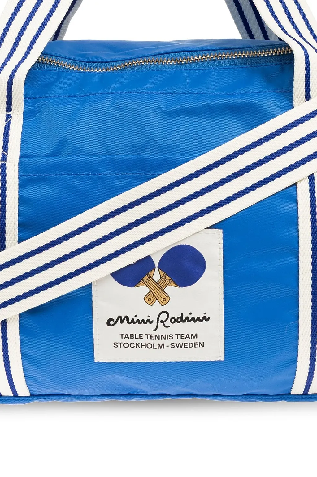 Striped Strap Logo Duffle Bag