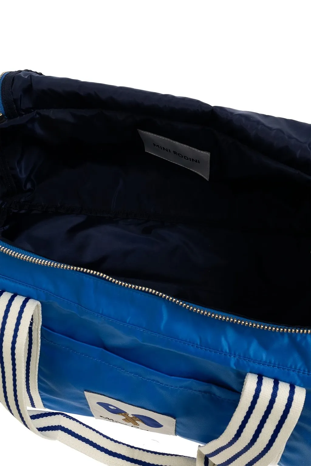 Striped Strap Logo Duffle Bag