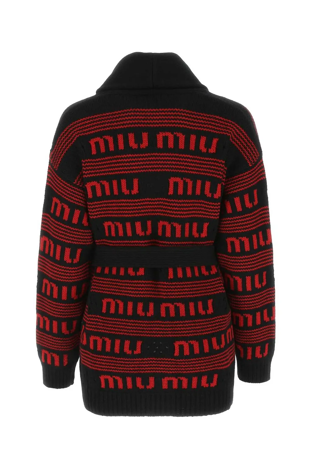 Miu Miu Allover Logo Intarsia Cardigan