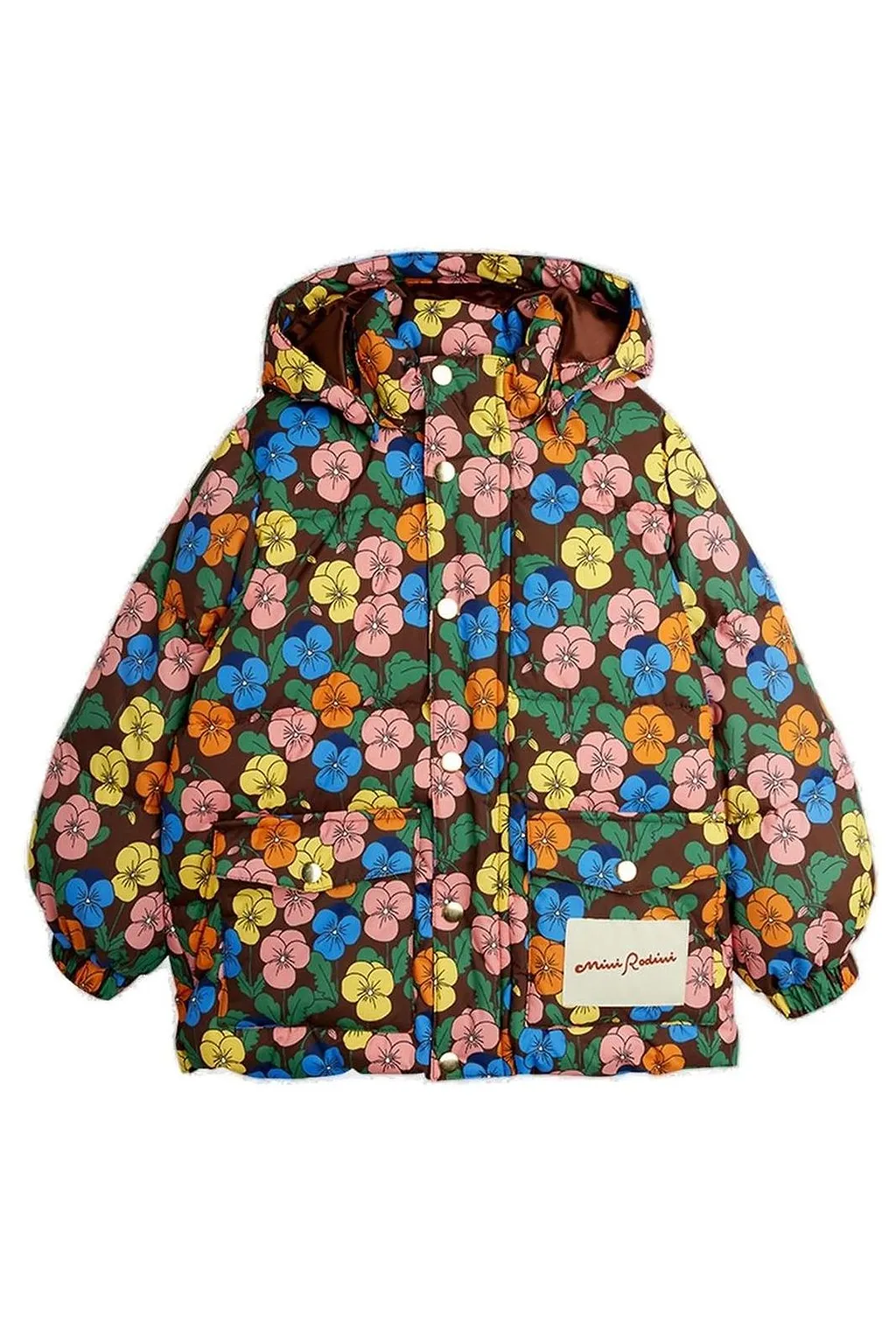 Mini Rodini Violas Floral-Print Hooded Jacket