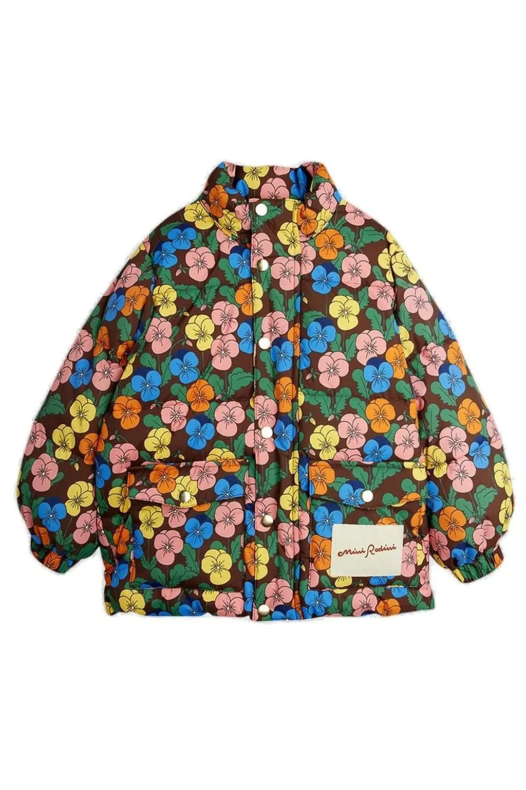 Mini Rodini Violas Floral-Print Hooded Jacket