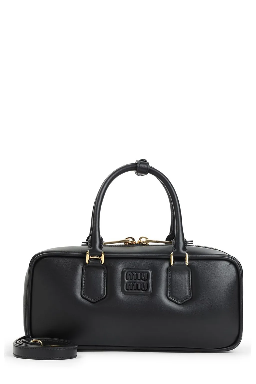 Miu Miu Arcadie Logo Embossed Tote Bag