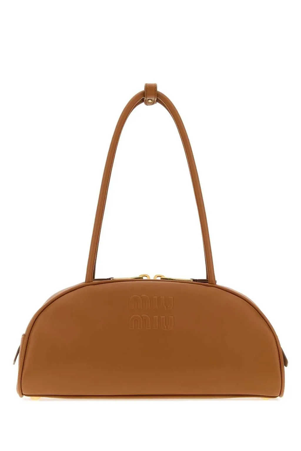 Miu Miu Beau Logo Embossed Shoulder Bag