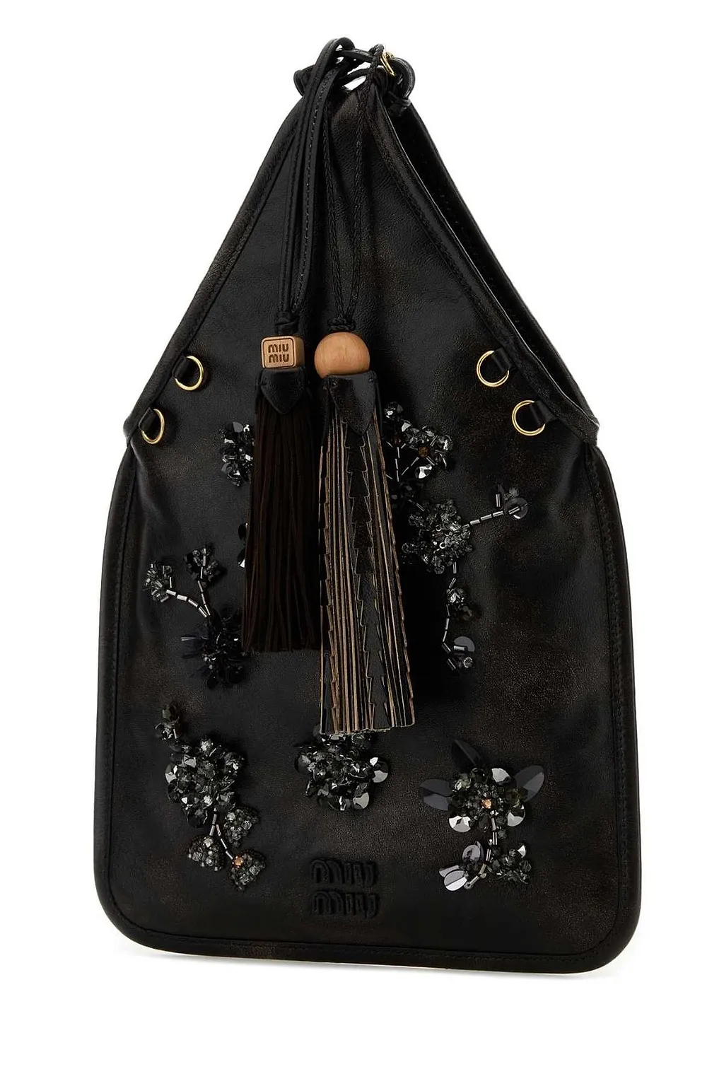 Miu Miu Beaded Tassel Tote Bag