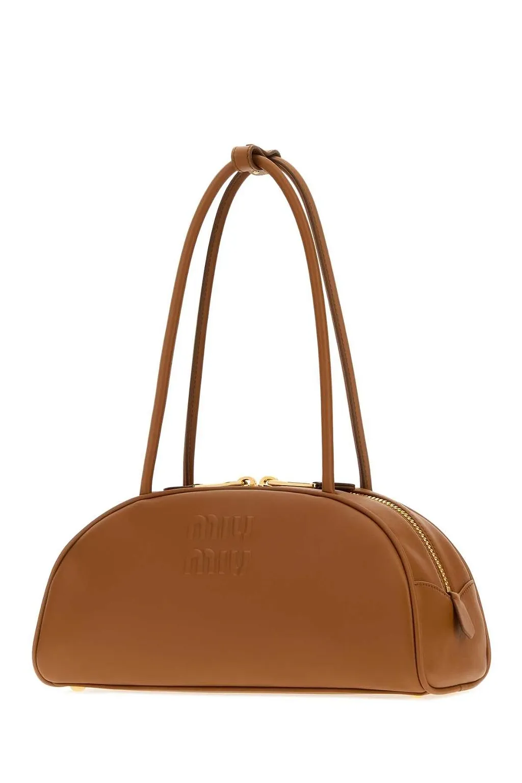 Miu Miu Beau Logo Embossed Shoulder Bag