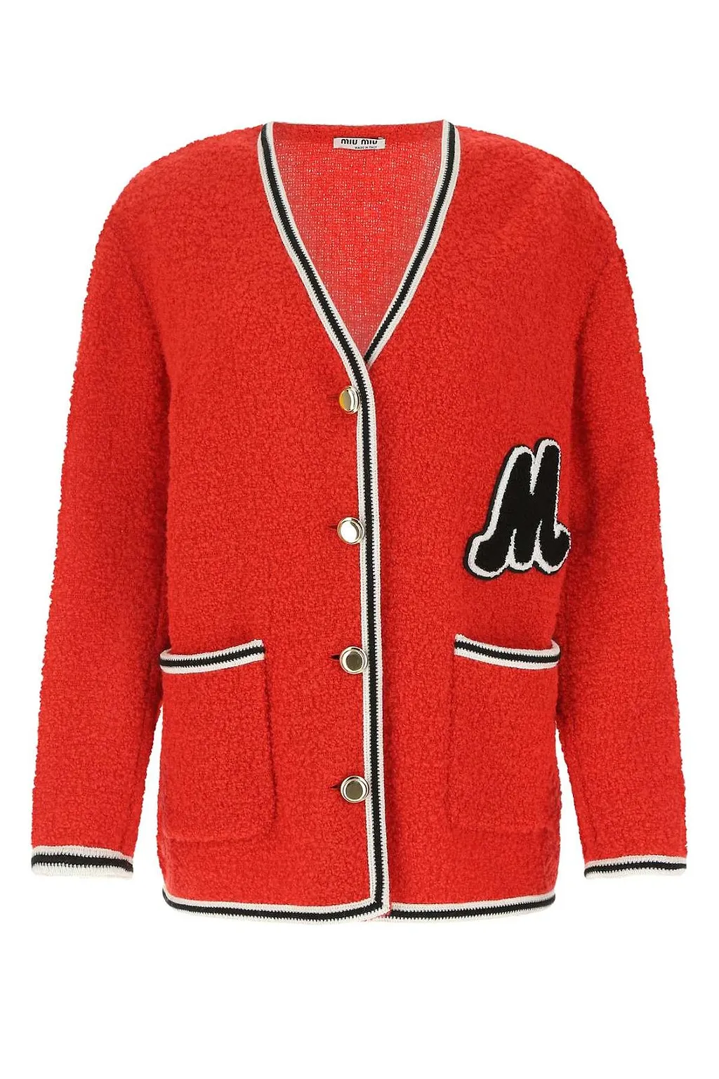 Miu Miu Bouclé V-Neck Cardigan