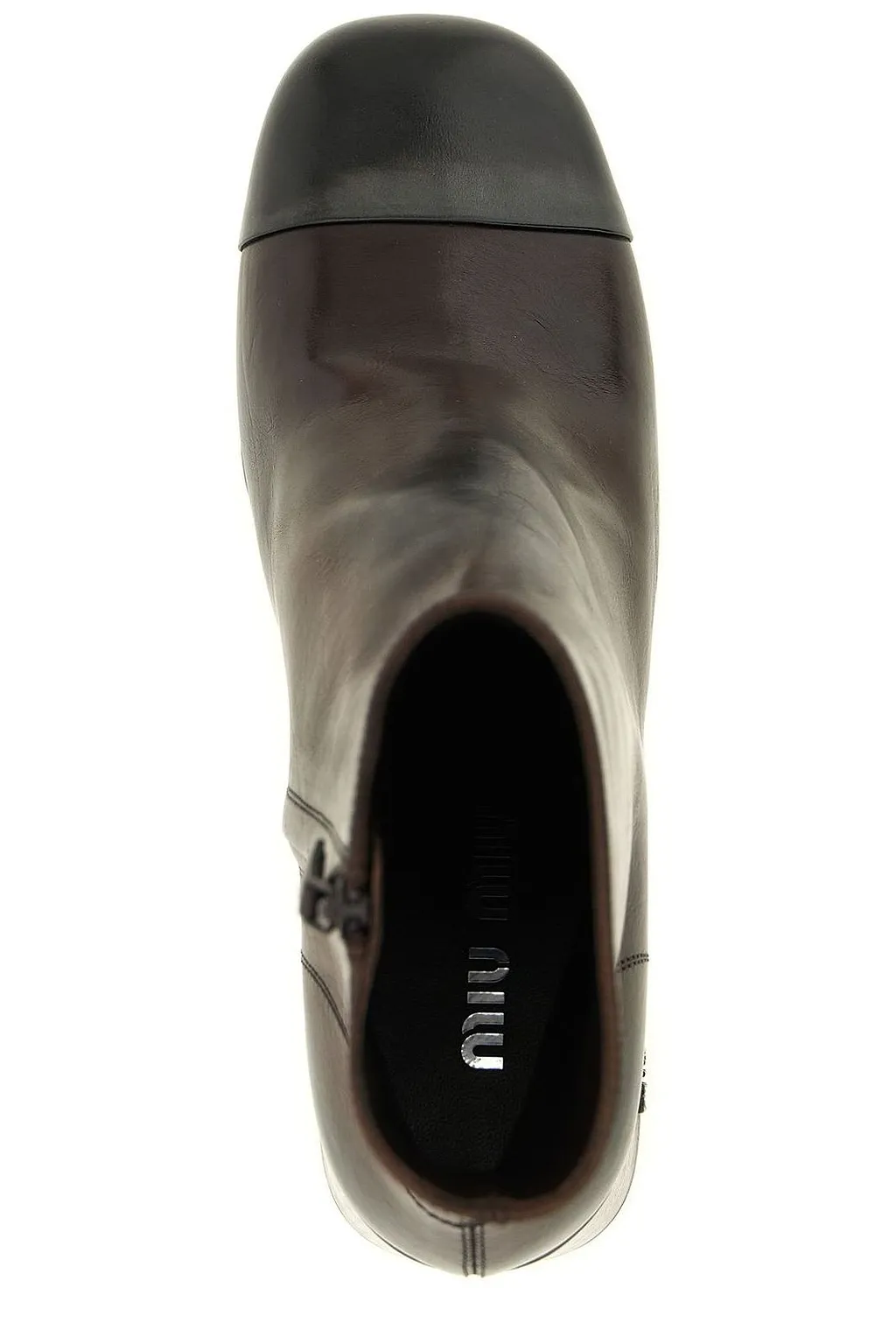 Miu Miu Block-Heeled Zipped Ankle Boots