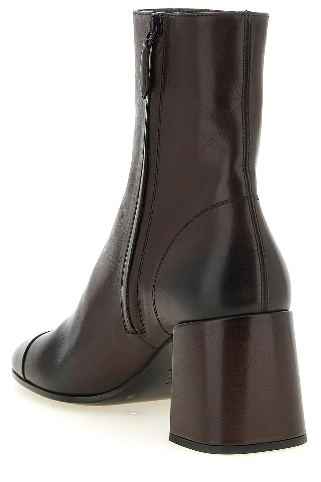 Miu Miu Block-Heeled Zipped Ankle Boots