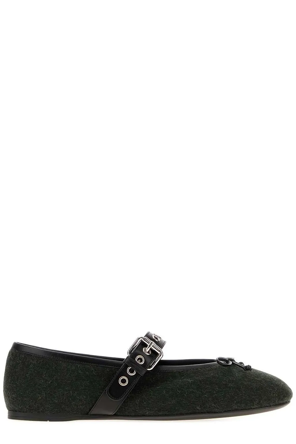 Miu Miu Buckled Strap Ballet Flats