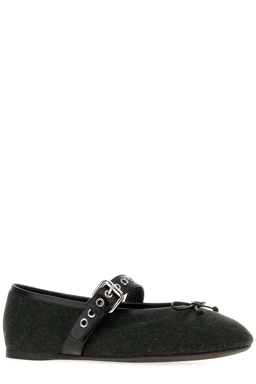 Miu Miu Buckled Strap Ballet Flats