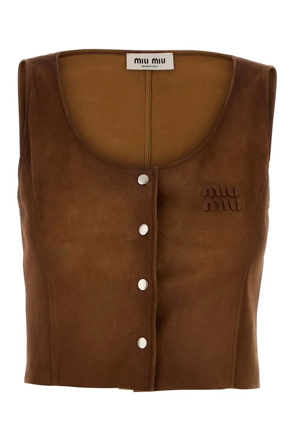 Miu Miu Button-Up Cropped Top