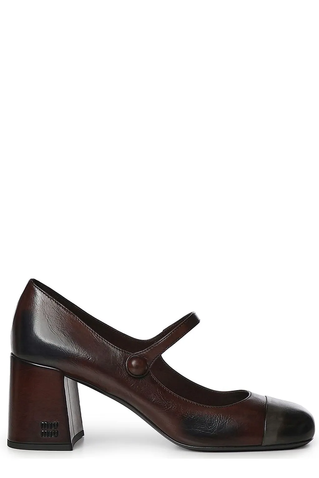 Miu Miu Cap-Toe Mary Jane Heeled Pumps