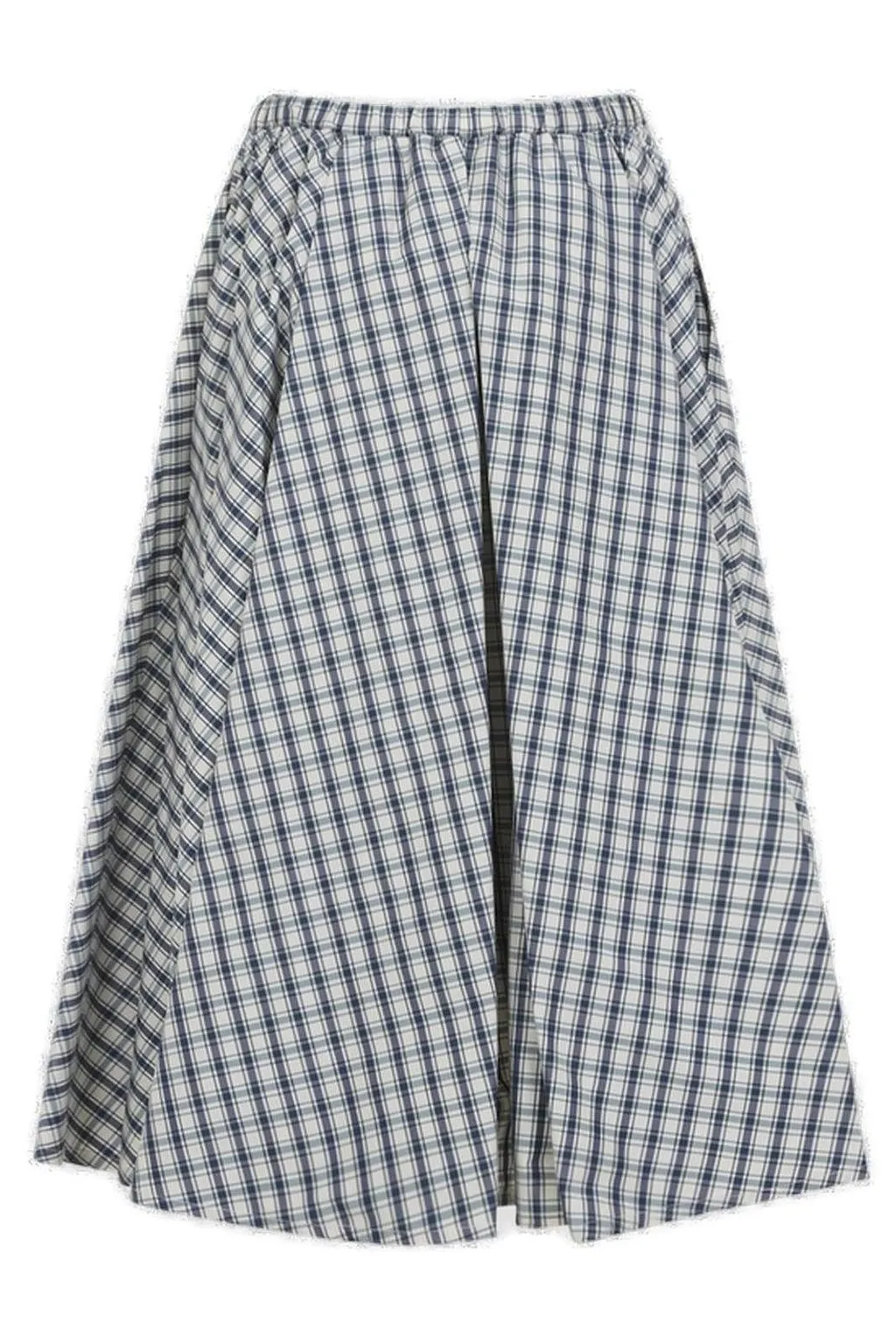 Prada Checked Midi Skirt