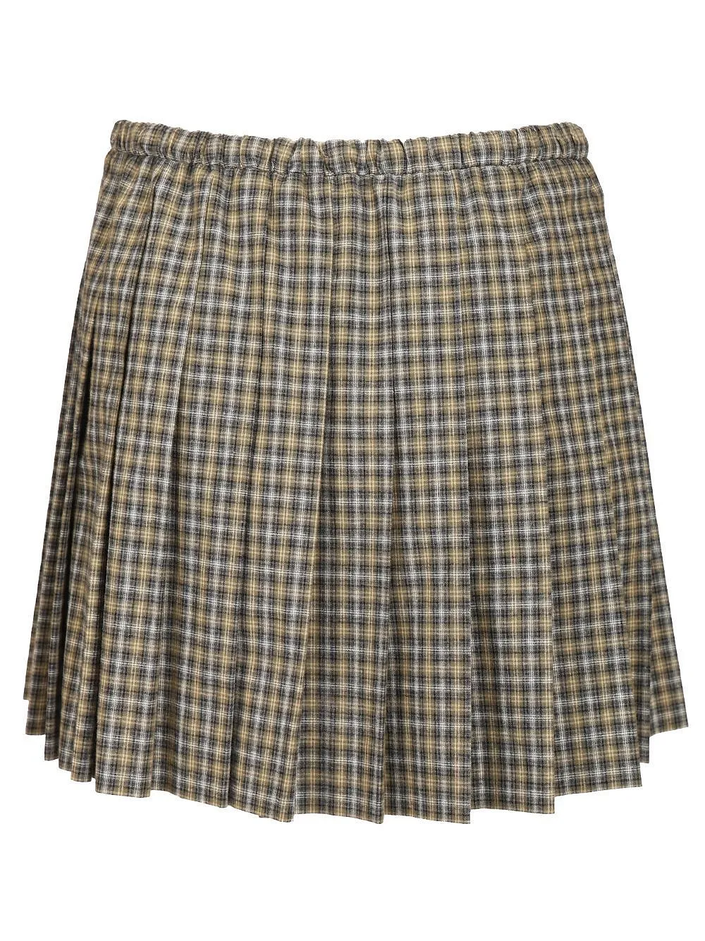 Checked Pleated Mini Skirt