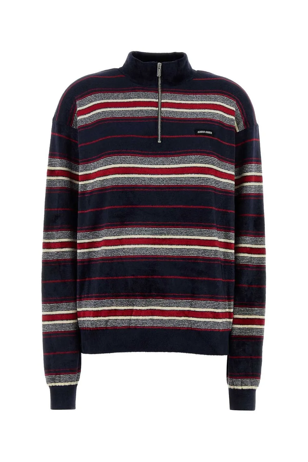 Miu Miu Chenille Half-Zipper Sweater