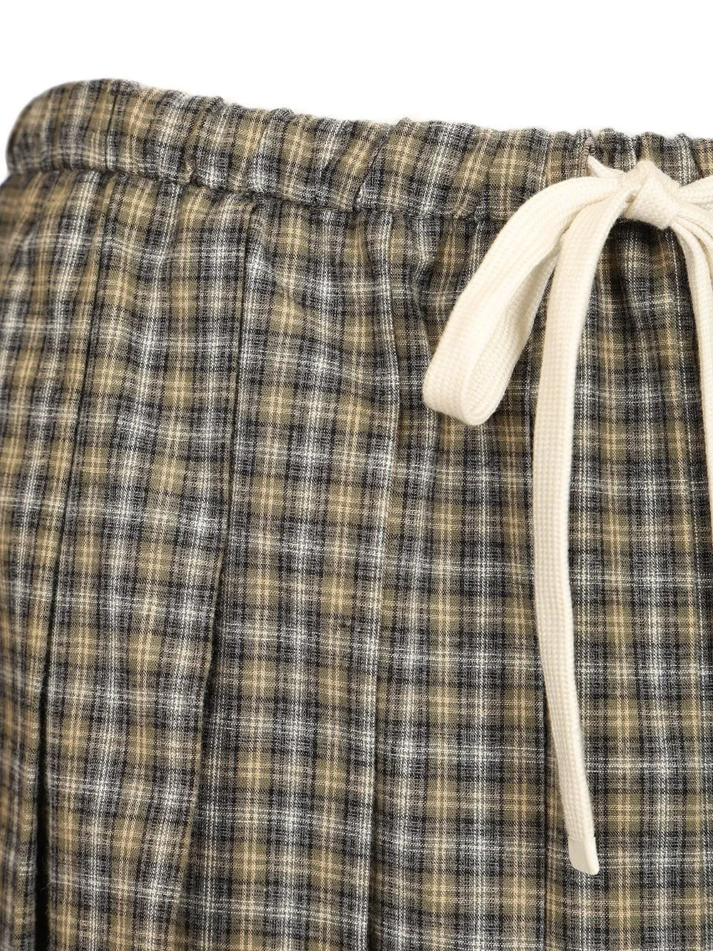 Checked Pleated Mini Skirt