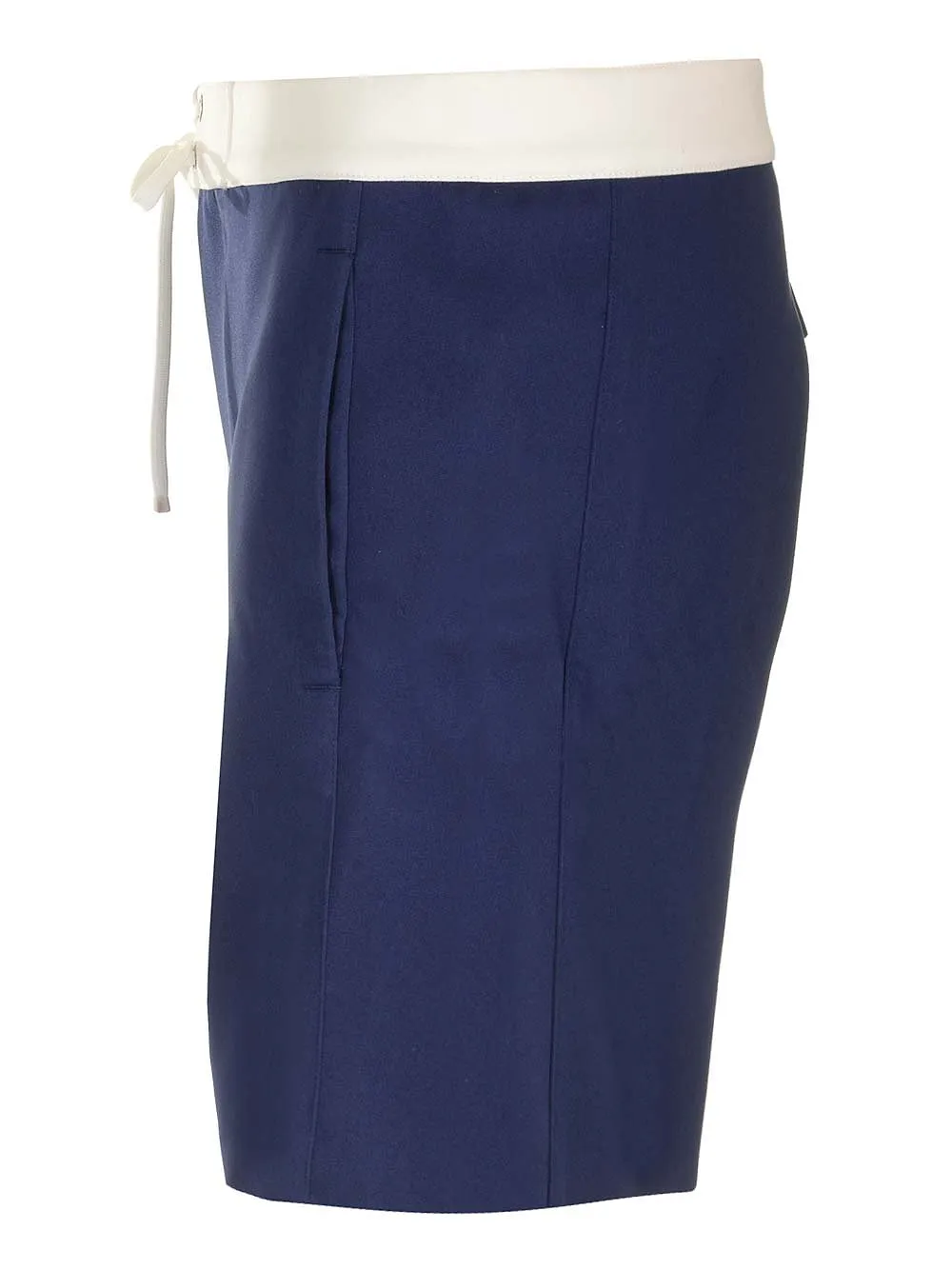 Miu Miu Contrasting-Waistband Drawstring Satin Shorts