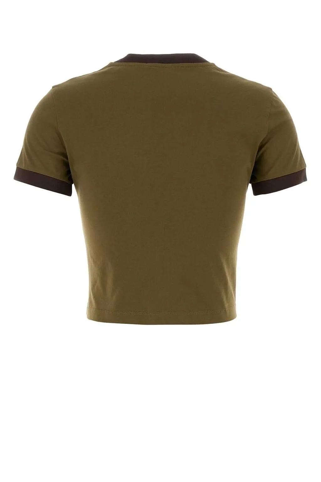 Miu Miu Crewneck Cropped T-Shirt
