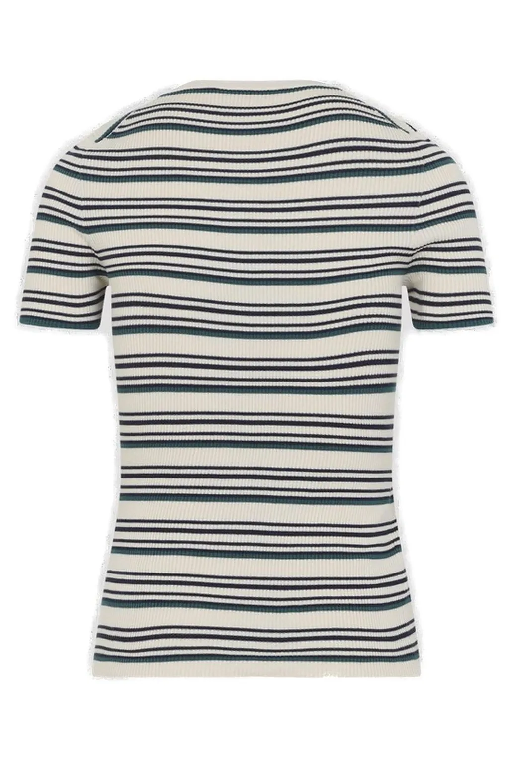 Miu Miu Crewneck Striped T-Shirt