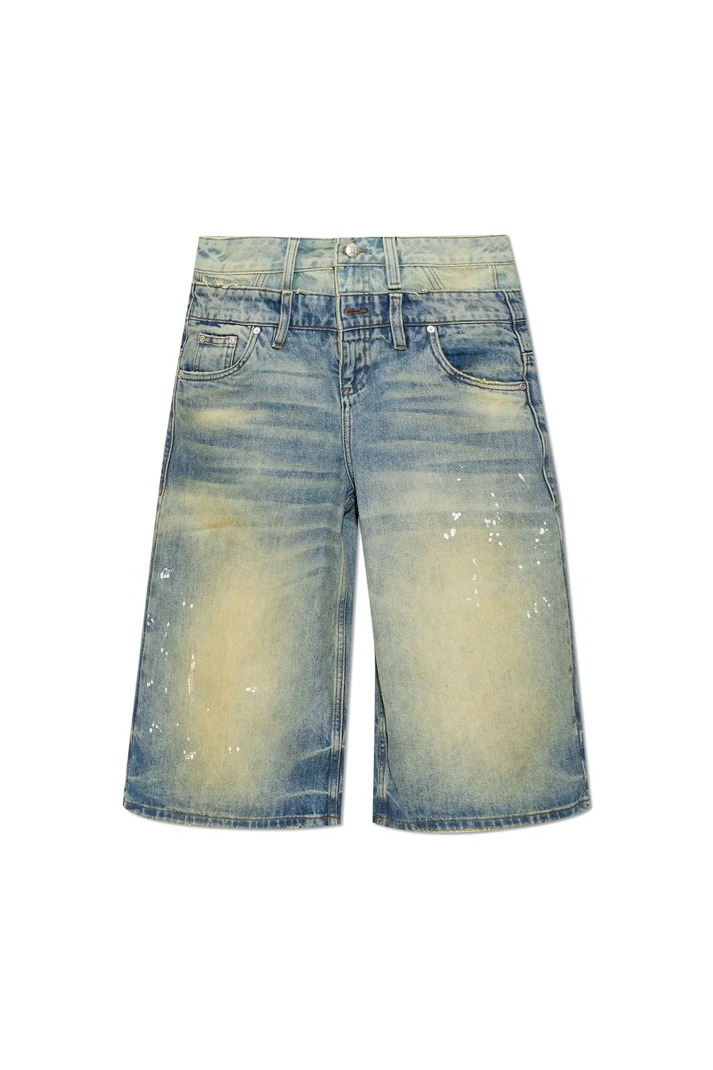 Misbhv Distressed Denim Bermuda Shorts