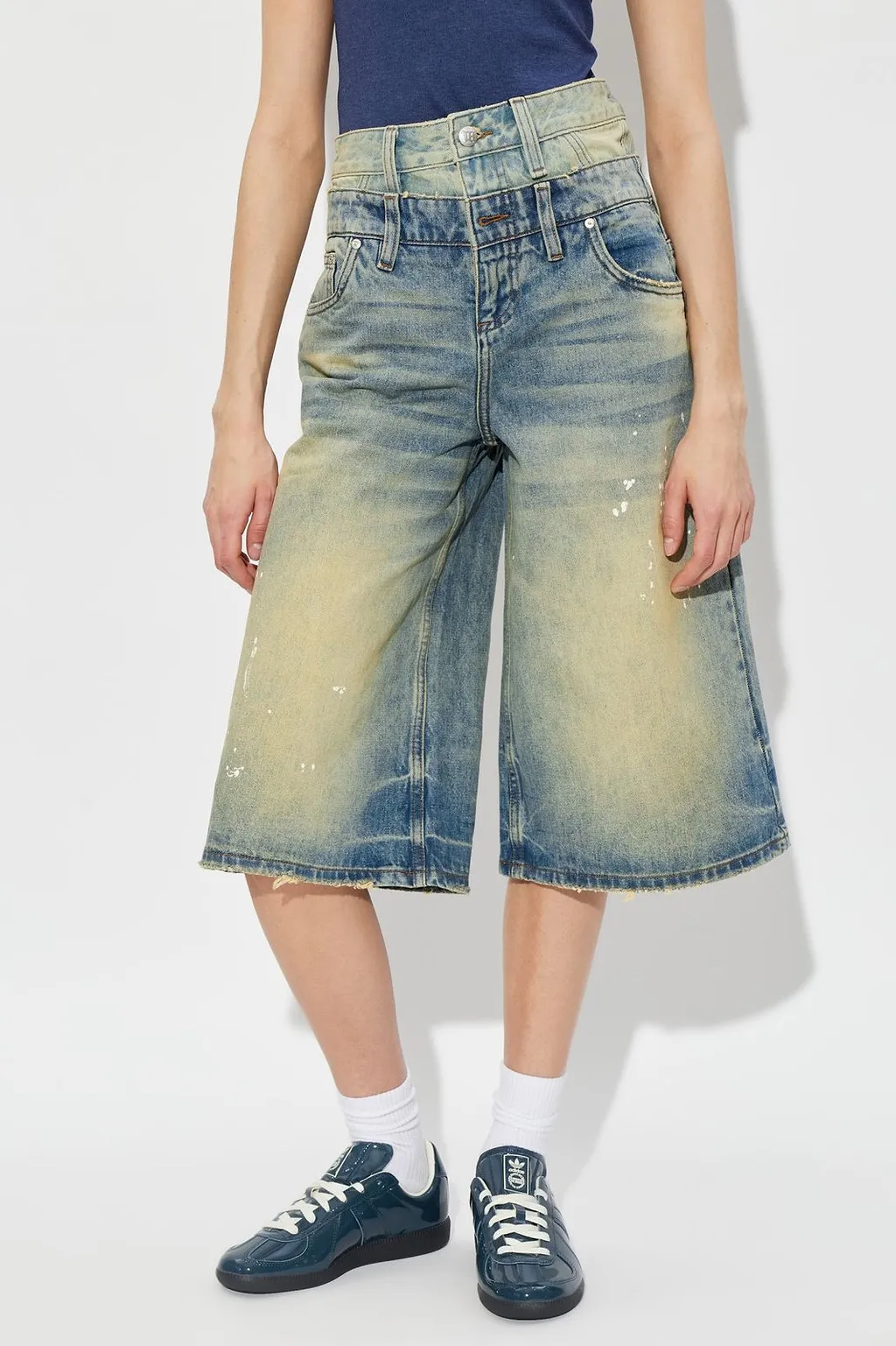 Misbhv Distressed Denim Bermuda Shorts