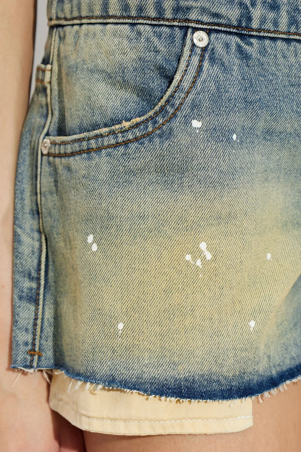 Misbhv Distressed Cutoff Denim Shorts