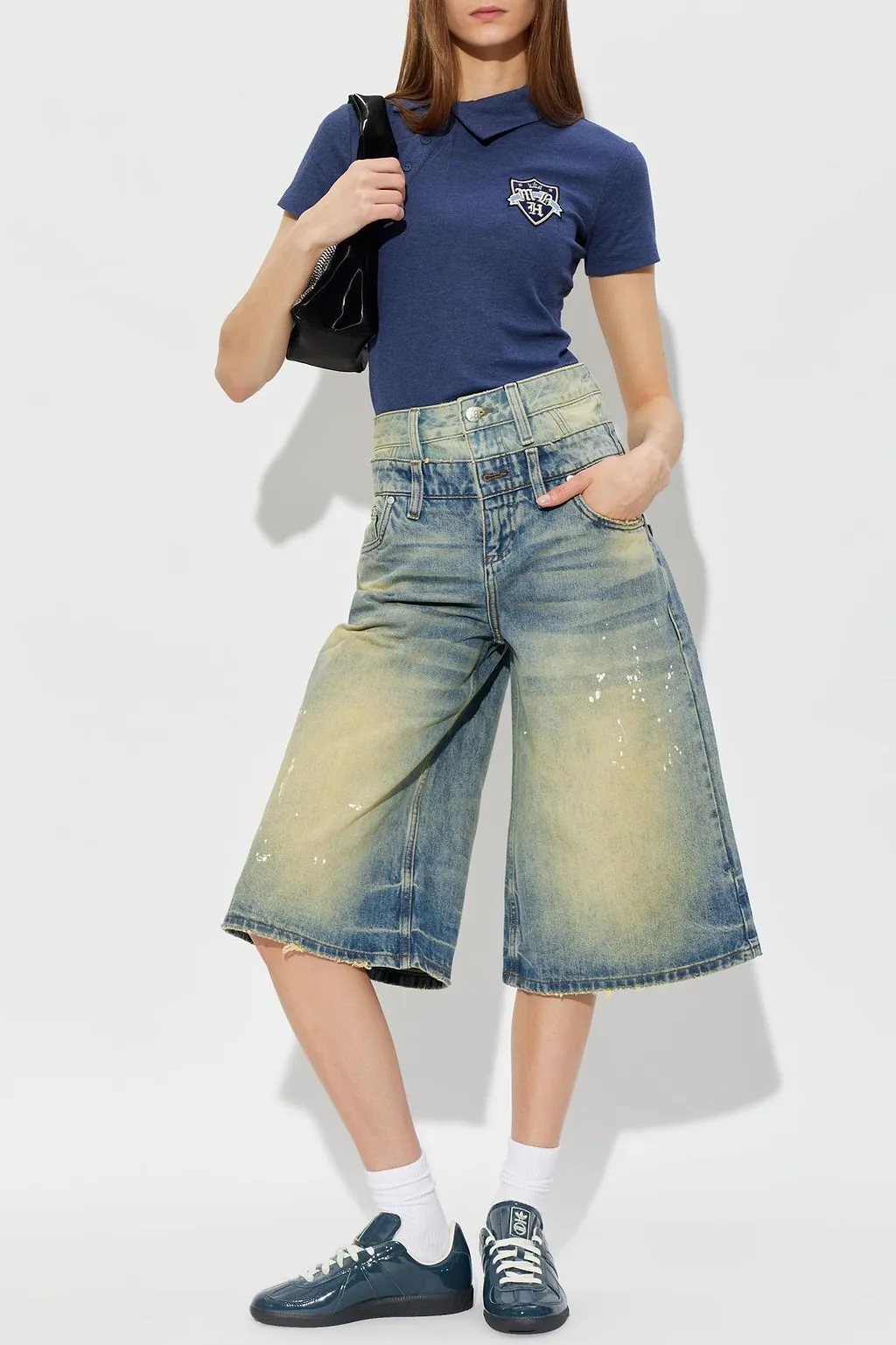 Misbhv Distressed Denim Bermuda Shorts