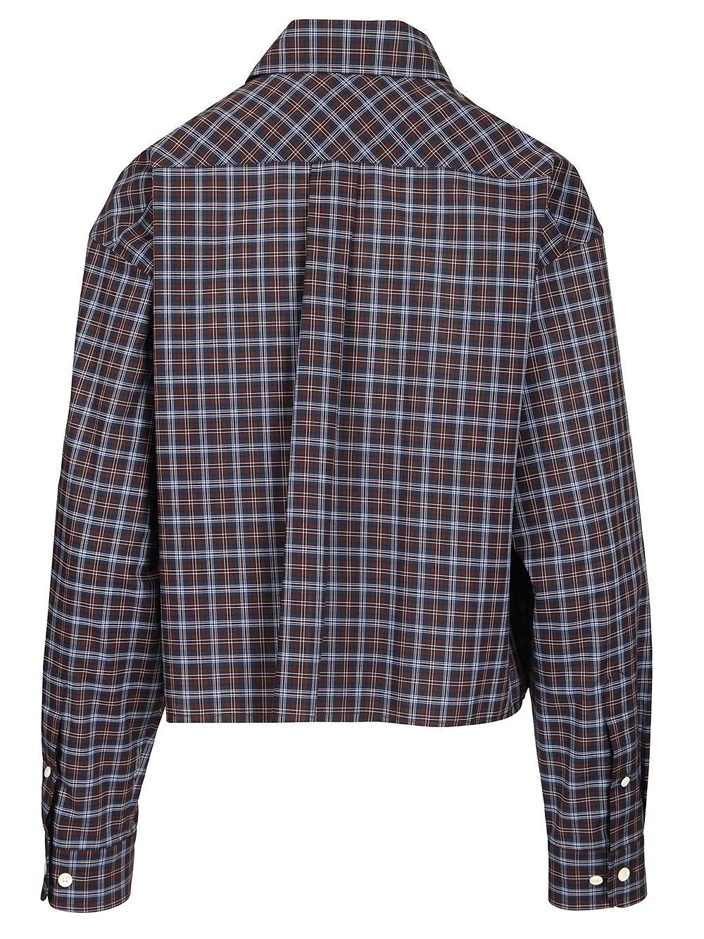 Miu Miu Cropped Tartan Shirt