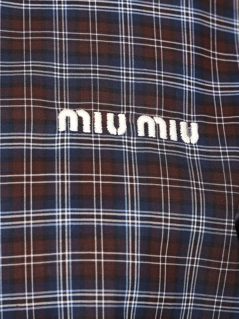 Miu Miu Cropped Tartan Shirt